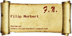 Filip Norbert névjegykártya
