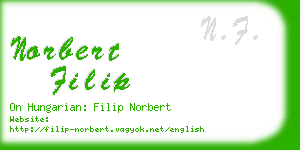 norbert filip business card